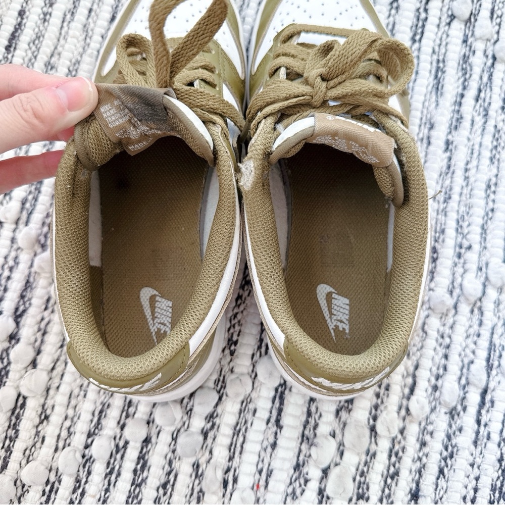 Nike Women’s Low Top Sneakers in Olive Green and White - Picture 6 of 10